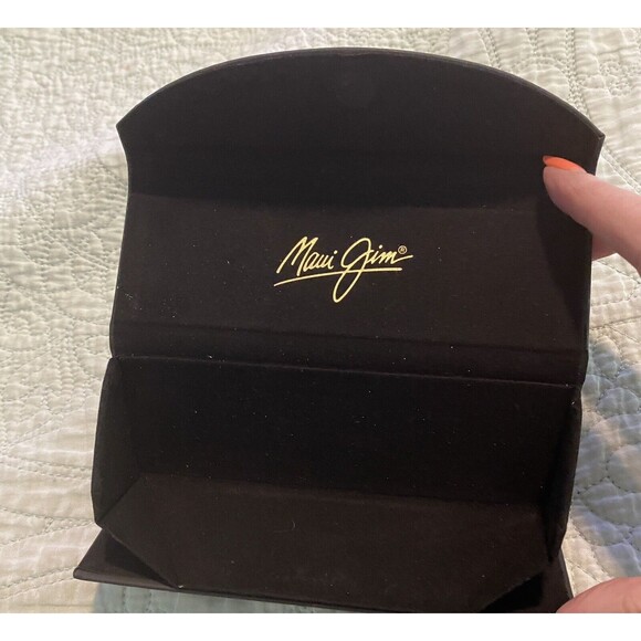 Maui Jim Trifold Case For Sunglasses Black Case Only Gold Logo - Picture 5 of 5